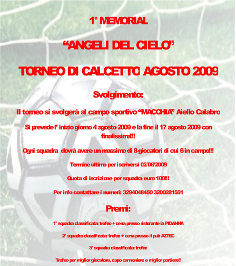 Torneo di calcetto agosto 09